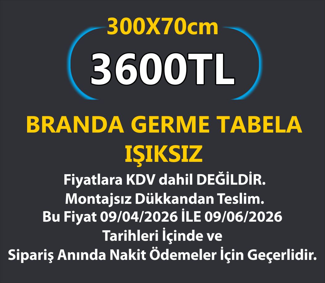 İzmir Montajsız Ucuz Tabela Fiyatları 