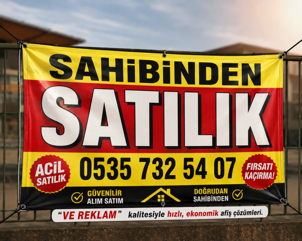 İzmir Toplu Emlakçı Afiş Fiyatları Branda Baskı