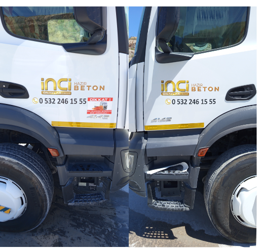 Hazır Beton Araç Üstü Logo Uygulamalarımız