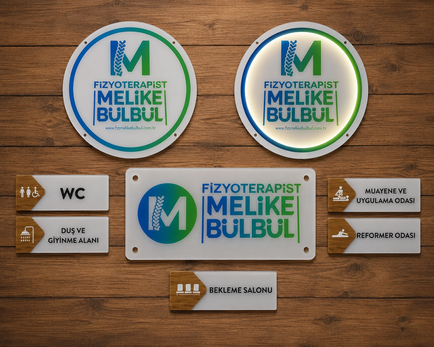  Işıklı İç Mekan Logo ve Kapı İsimliği