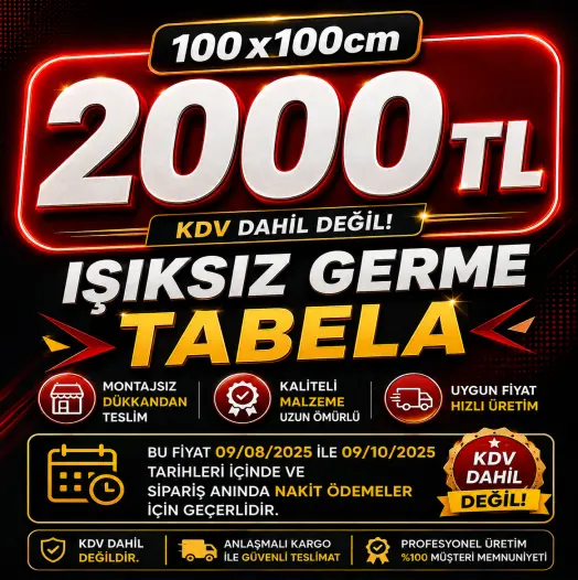 ışıksız ucuz tabela izmir